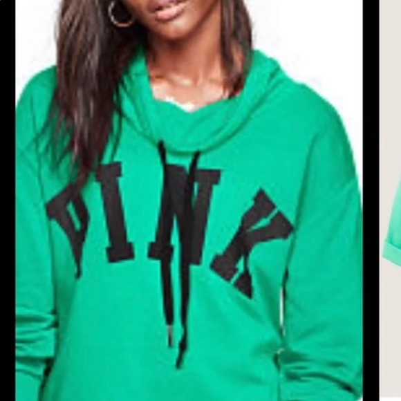 Vs pink cowl neck pullover mauldive lg - Picture 2 of 2